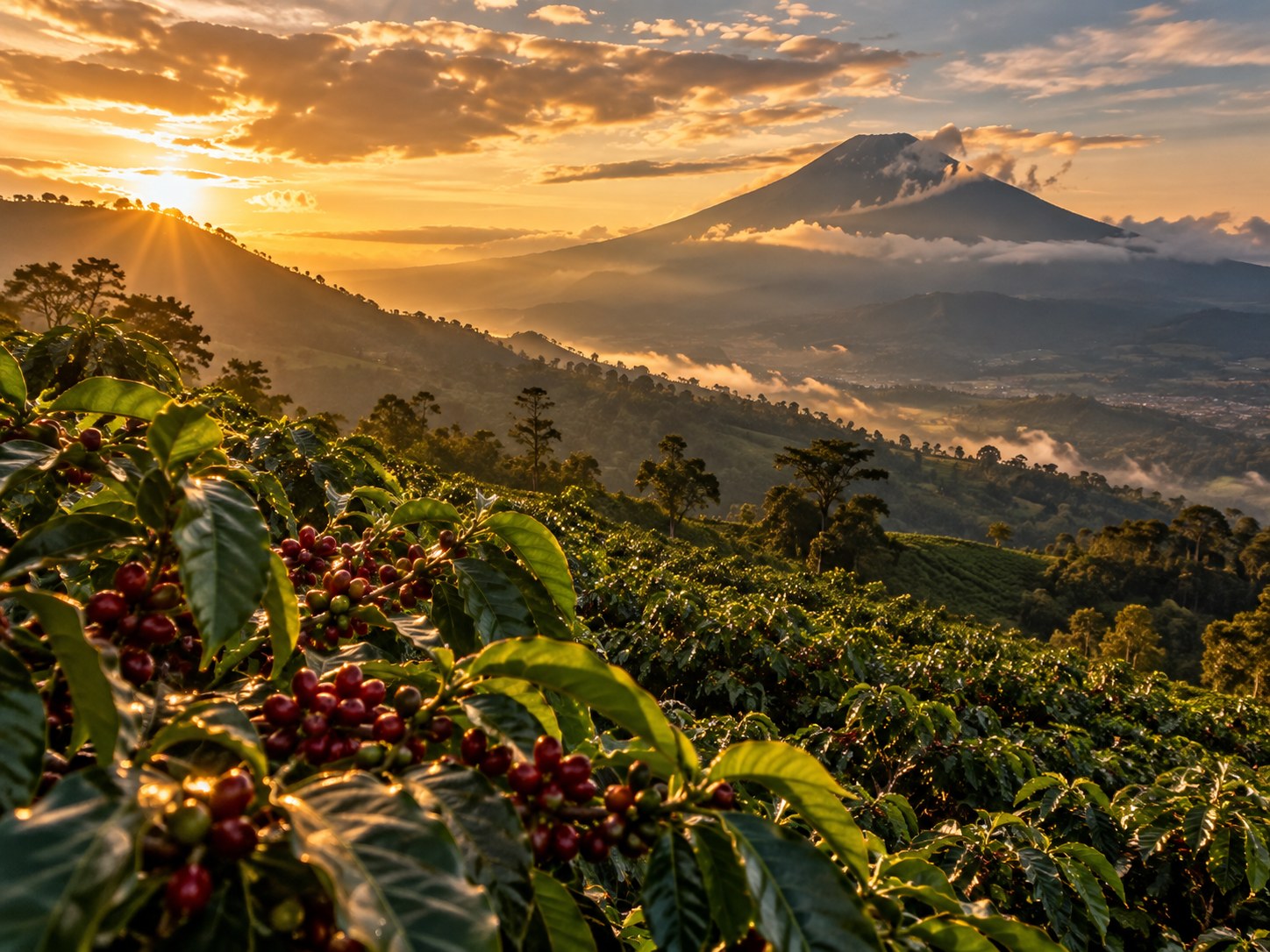 Coffee-growing landscape in Guatemala